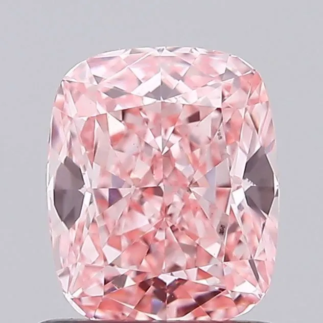 1.04ct CUSHION Fancy Vivid Pink VS1 Coloured Lab diamond