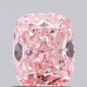 1.04ct CUSHION Fancy Vivid Pink VS1 Coloured Lab diamond