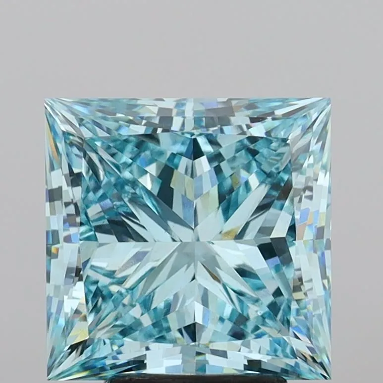 4.85ct PRINCESS Fancy Vivid Blue VS1 Coloured Lab diamond