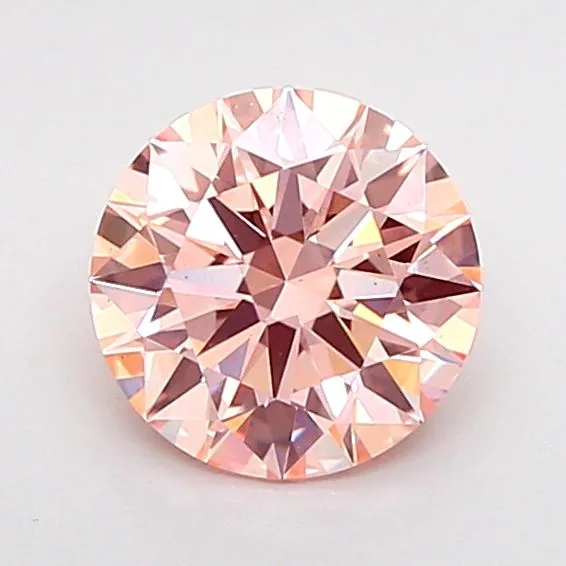 1.04ct ROUND Fancy Intense Pink VS2 Coloured Lab diamond