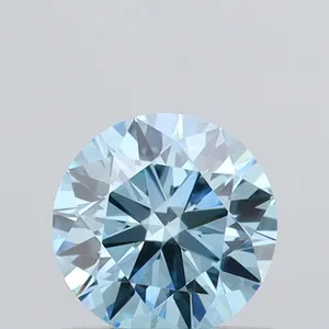 0.53ct ROUND Fancy Vivid Blue VS1 Coloured Lab diamond