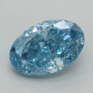 1.19ct OVAL Fancy Vivid Blue VS1 Coloured Lab diamond