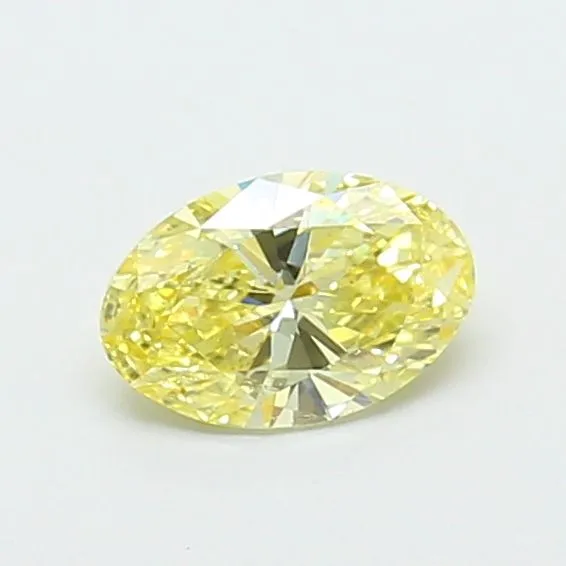 0.69ct OVAL Fancy Intense Yellow VS1 Coloured Lab diamond