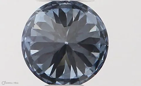 0.34ct ROUND Fancy Vivid Blue VVS2 Coloured Lab diamond