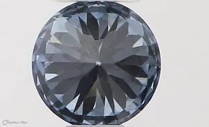 0.34ct ROUND Fancy Vivid Blue VVS2 Coloured Lab diamond