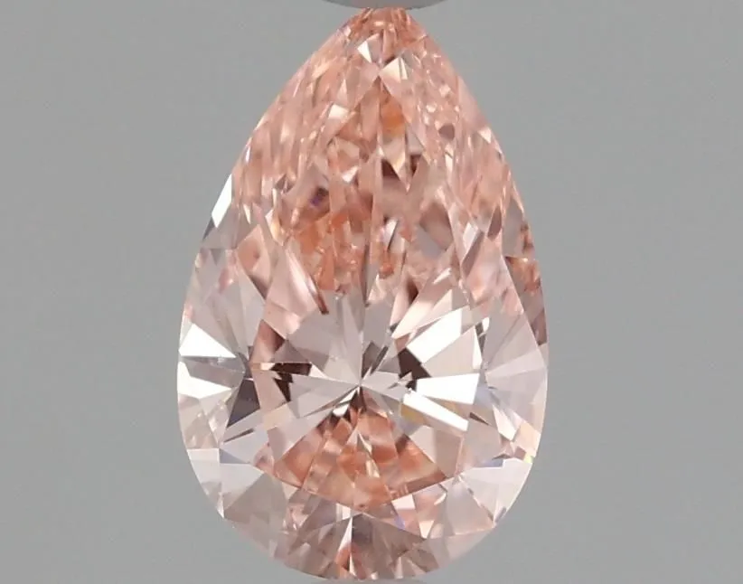 0.83ct PEAR Fancy Intense Pink VS2 Coloured Lab diamond