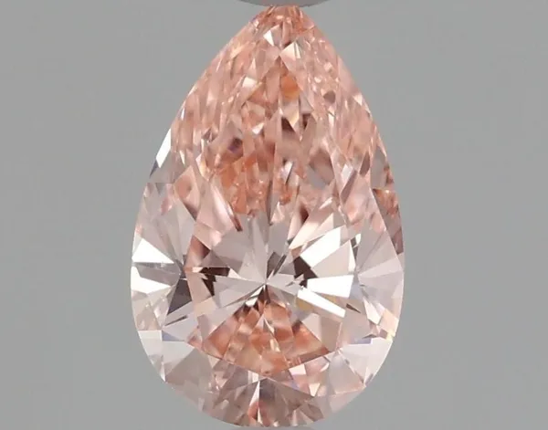 0.83ct PEAR Fancy Intense Pink VS2 Coloured Lab diamond