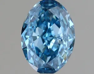 1.09ct OVAL Fancy Vivid Blue VS2 Coloured Lab diamond