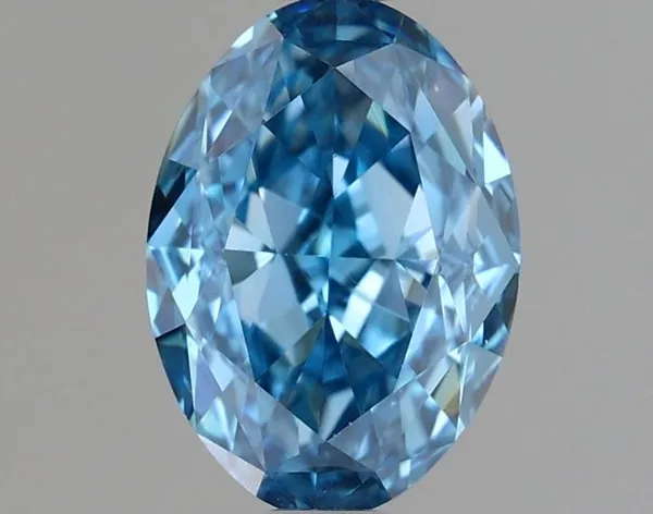 1.09ct OVAL Fancy Vivid Blue VS2 Coloured Lab diamond