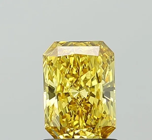 1.26ct RADIANT Fancy Intense Yellow VVS2 Coloured Lab diamond