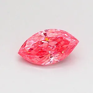 0.32ct MARQUISE Fancy Vivid Pink VS1 Coloured Lab diamond
