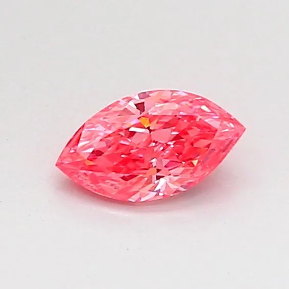 0.32ct MARQUISE Fancy Vivid Pink VS1 Coloured Lab diamond