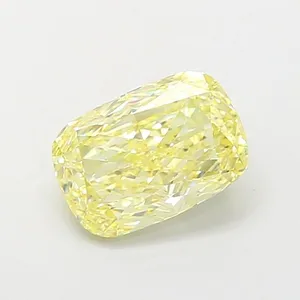 1.19ct CUSHION Fancy Yellow VVS2 Coloured Lab diamond