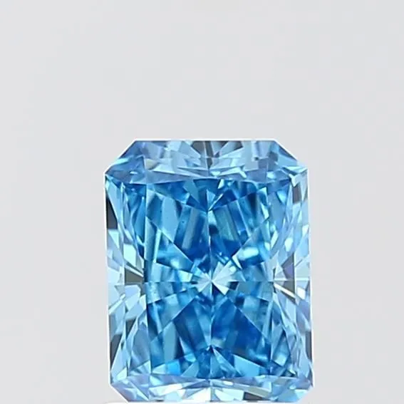 1.03ct RADIANT Fancy Vivid Blue VVS2 Coloured Lab diamond