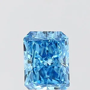 1.03ct RADIANT Fancy Vivid Blue VVS2 Coloured Lab diamond