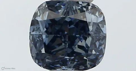 0.33ct CUSHION Fancy Intense Grayish Blue VS1 Coloured Lab diamond