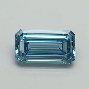 1.01ct EMERALD Fancy Vivid Blue VS1 Coloured Lab diamond