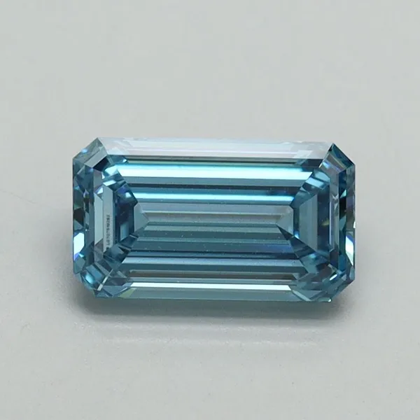 1.01ct EMERALD Fancy Vivid Blue VS1 Coloured Lab diamond