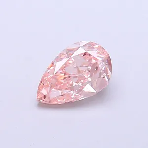 0.81ct PEAR Fancy Intense Brownish Pink VS1 Coloured Lab diamond
