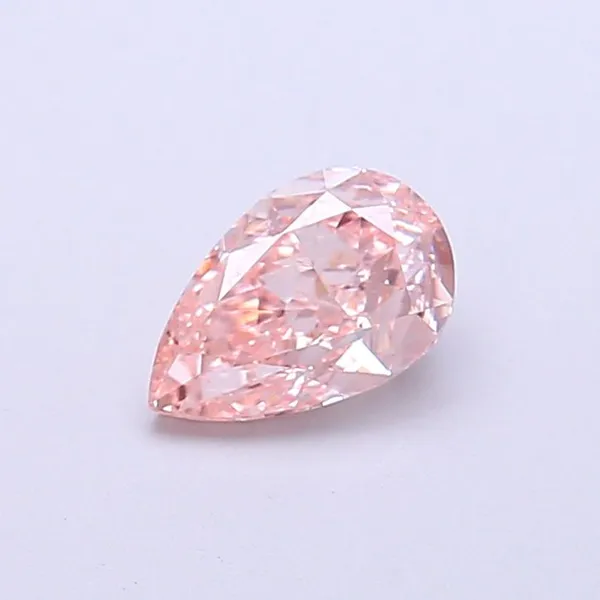 0.81ct PEAR Fancy Intense Brownish Pink VS1 Coloured Lab diamond