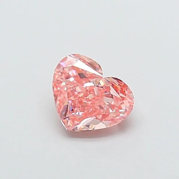 1.00ct HEART Fancy Vivid Pink VS1 Coloured Lab diamond