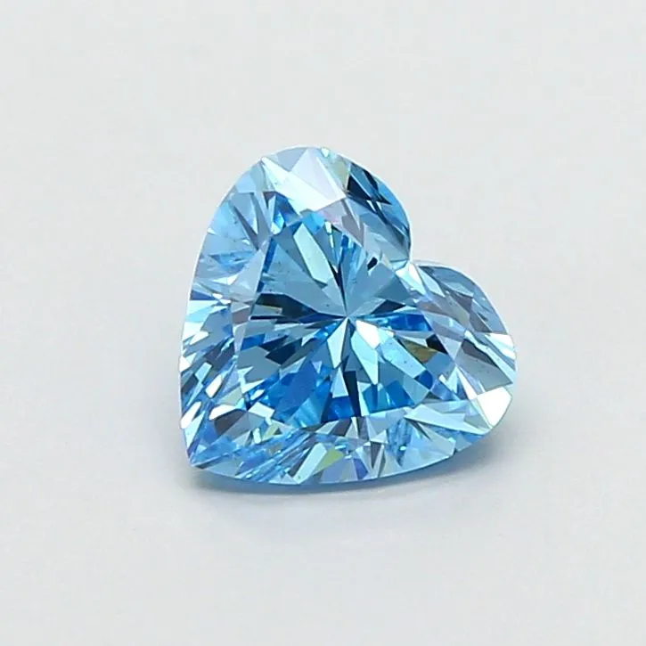 1.02ct HEART Fancy Vivid Blue VS2 Coloured Lab diamond
