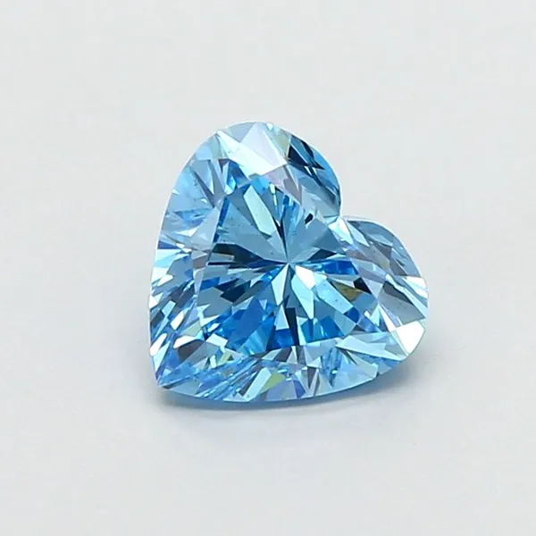 1.02ct HEART Fancy Vivid Blue VS2 Coloured Lab diamond