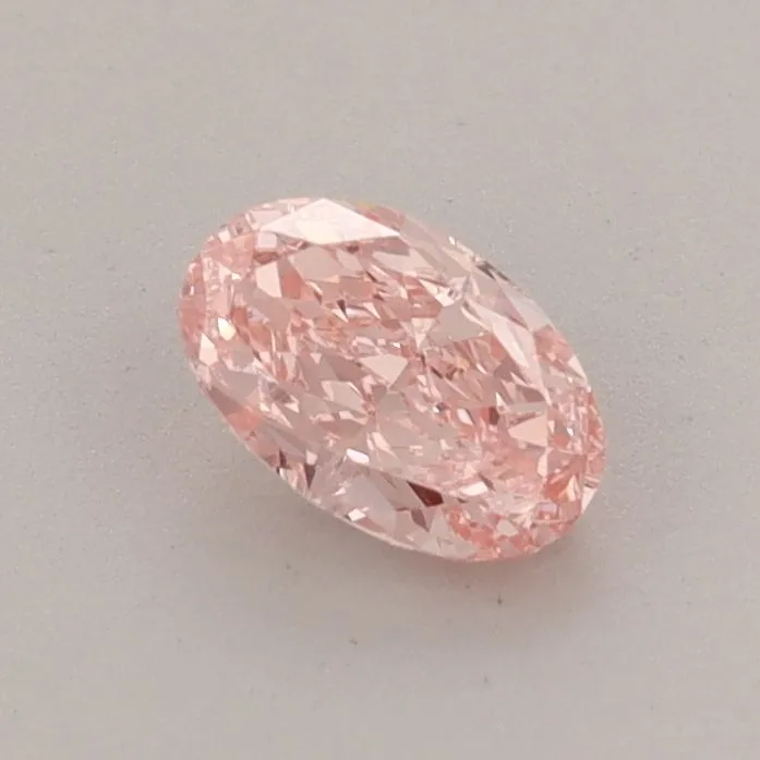 0.50ct OVAL Fancy Vivid Pink VVS2 Coloured Lab diamond