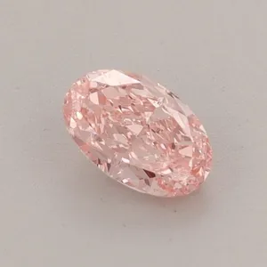0.5ct OVAL Fancy Vivid Pink VVS2 Coloured Lab diamond