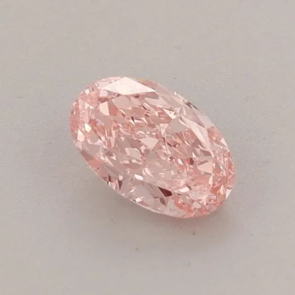 0.5ct OVAL Fancy Vivid Pink VVS2 Coloured Lab diamond