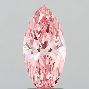 1.51ct MARQUISE Fancy Intense Pink VVS2 Coloured Lab diamond