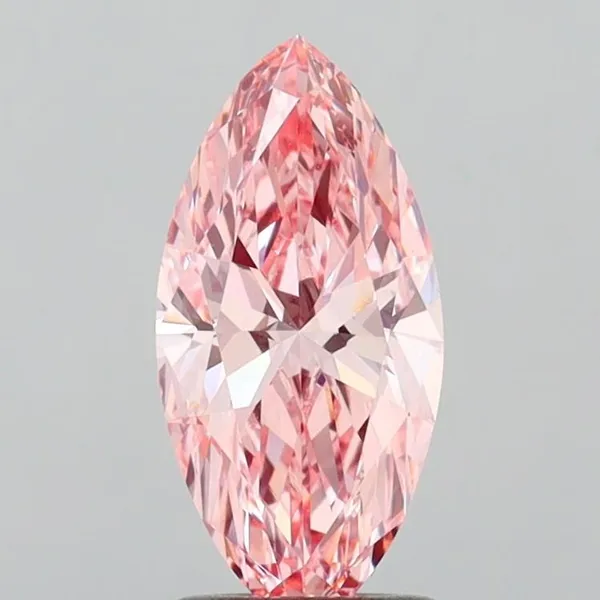 1.51ct MARQUISE Fancy Intense Pink VVS2 Coloured Lab diamond