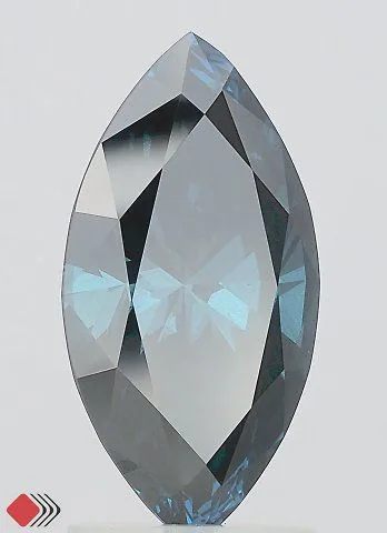 2.07ct MARQUISE Fancy Deep Blue I1 Coloured Lab diamond