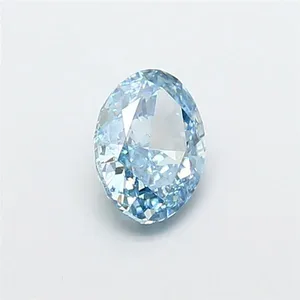 1.12ct OVAL Fancy Vivid Blue VVS2 Coloured Lab diamond