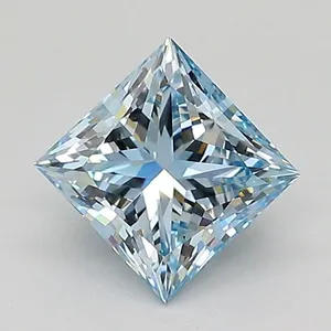 1ct PRINCESS Fancy Intense Blue VVS1 Coloured Lab diamond