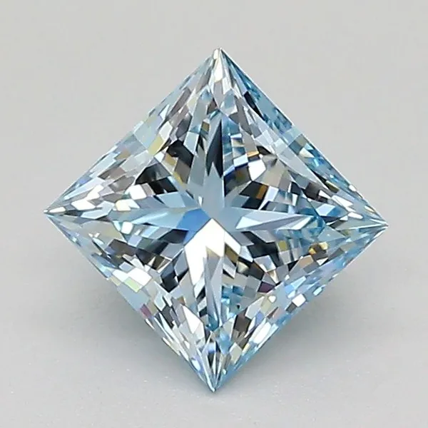 1ct PRINCESS Fancy Intense Blue VVS1 Coloured Lab diamond
