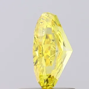 1.14ct OVAL Fancy Vivid Yellow VS1 Coloured Lab diamond
