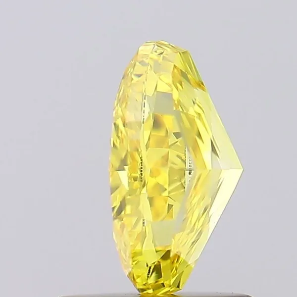 1.14ct OVAL Fancy Vivid Yellow VS1 Coloured Lab diamond