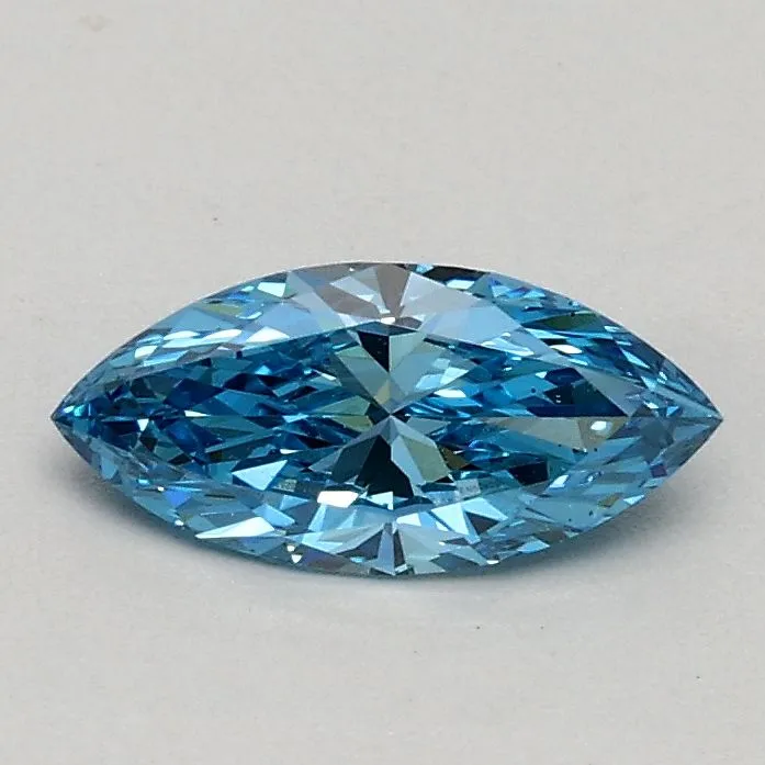 0.31ct MARQUISE Fancy Vivid Blue VS2 Coloured Lab diamond