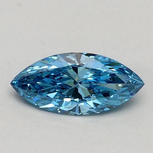 0.31ct MARQUISE Fancy Vivid Blue VS2 Coloured Lab diamond