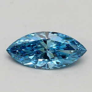 0.31ct MARQUISE Fancy Vivid Blue VS2 Coloured Lab diamond