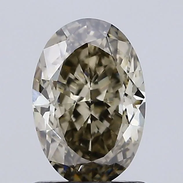 1.20ct OVAL Fancy Light Gray Yellow VVS2 Coloured Lab diamond