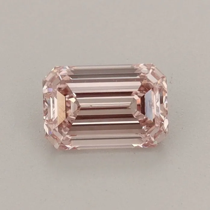 0.53ct EMERALD Fancy Intense Pink VS2 Coloured Lab diamond