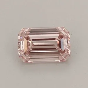 0.53ct EMERALD Fancy Intense Pink VS2 Coloured Lab diamond