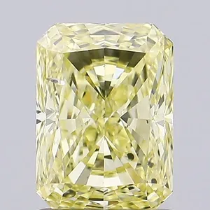 1.19ct RADIANT Fancy Intense Yellow SI1 Coloured Lab diamond