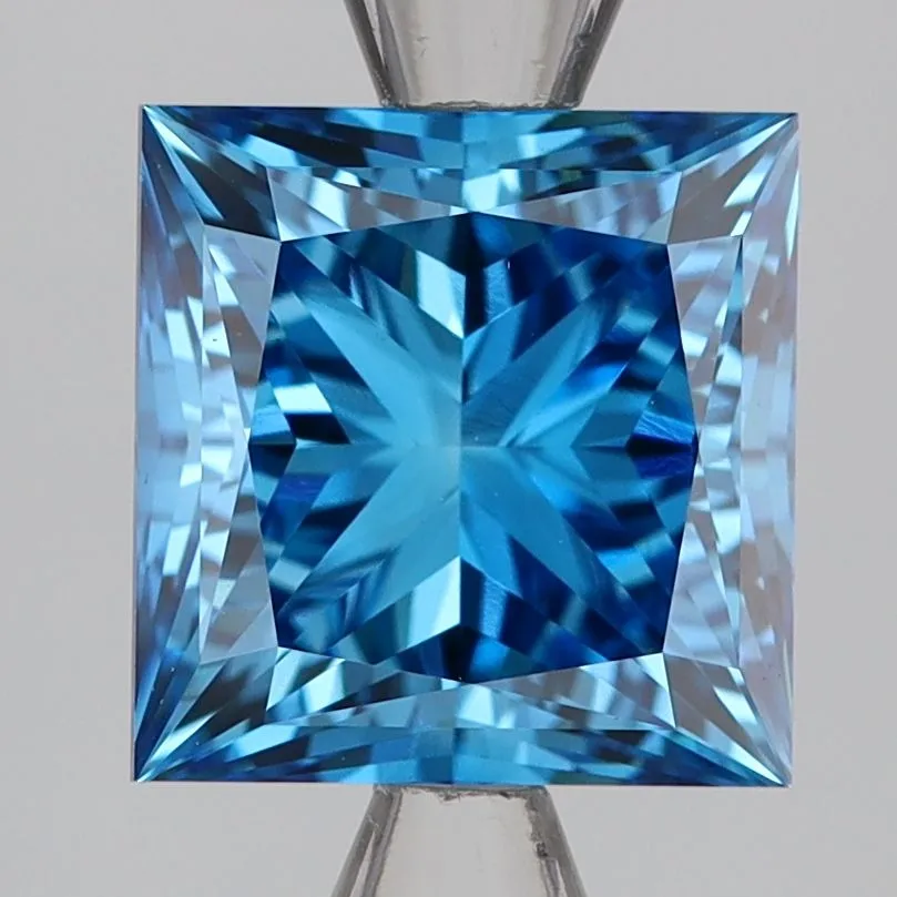 3.08ct PRINCESS Fancy Deep Blue VS1 Coloured Lab diamond