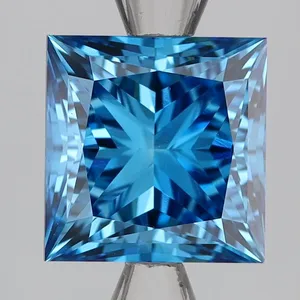 3.08ct PRINCESS Fancy Deep Blue VS1 Coloured Lab diamond