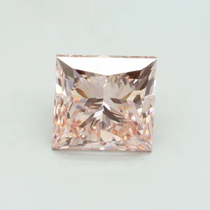 5.01ct PRINCESS Fancy Vivid Pink VS1 Coloured Lab diamond