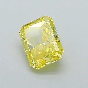 0.53ct RADIANT Fancy Vivid Yellow VVS2 Coloured Lab diamond