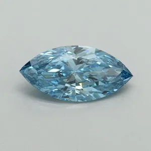 0.61ct MARQUISE Fancy Vivid Blue VS1 Coloured Lab diamond